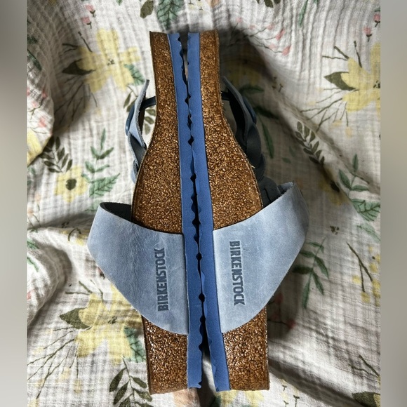 Birkenstock Sky Blue Braided Gizeh Sandals Women’s Size EU 39 US 8/8.5 - Picture 6 of 7